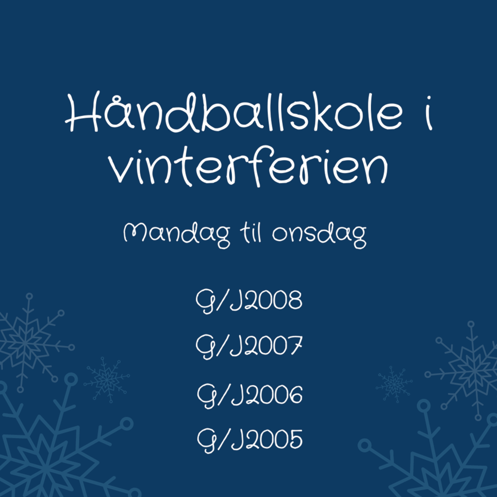 Håndballskole i vinterferien